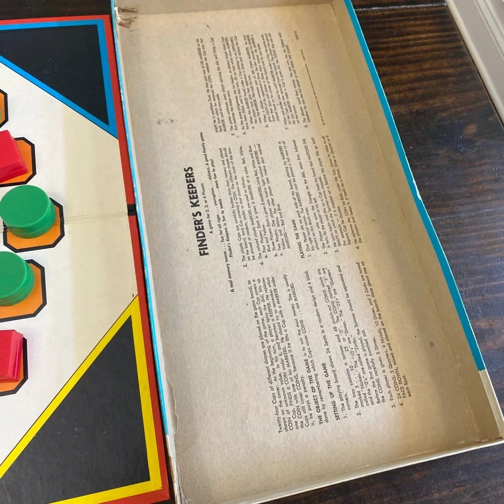 Vintage 1969 Milton Bradley Finders Keepers Board Game 4910 Memory Strategy - Picture 6 of 11